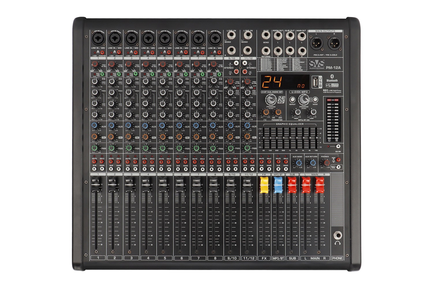 SVS Audiotechnik mixers PM-12A Активный аналоговый микшерный пульт, 12-канальный в Магаданской области